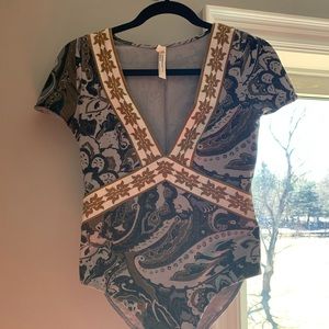 - FREE PEOPLE BOHO BODYSUIT -